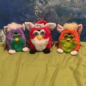 Colorful Furby Trio Plush Toys